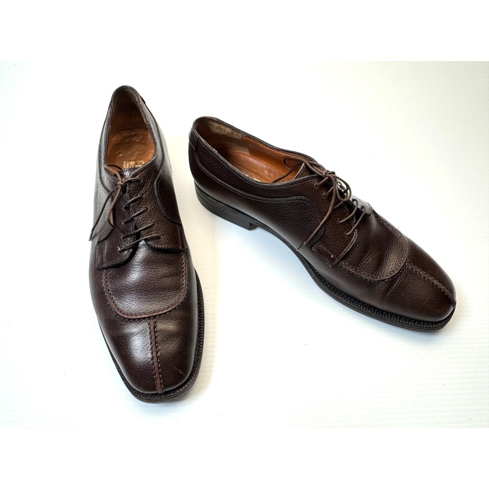 Salvatore Ferragamo Split Toe Derby Shoes‎ Mens 11 D EUC Lace-up Leather Dress
